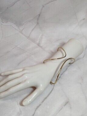 Alexis Bittar "Miss Havisham"Gold-plated Sculptural Open Cuff Bracelet